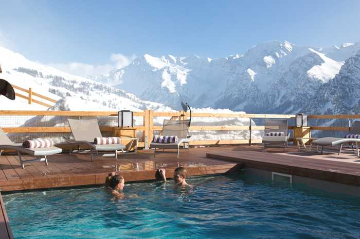 Piscine extérieure Alta Peyra en hiver