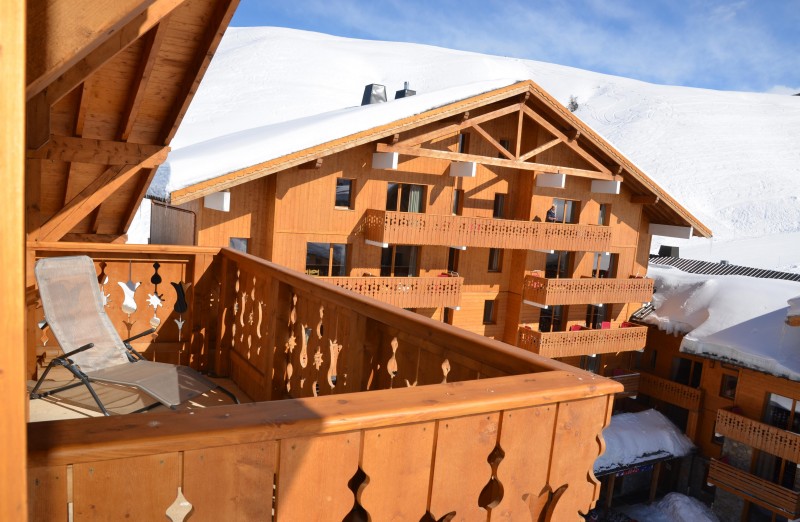 Vue d'un balcon de l'hôtel Le Vancouver à Plagne Soleil