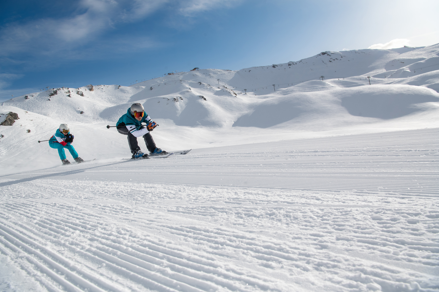 Skier à La Plagne sur le domaine Paradiski