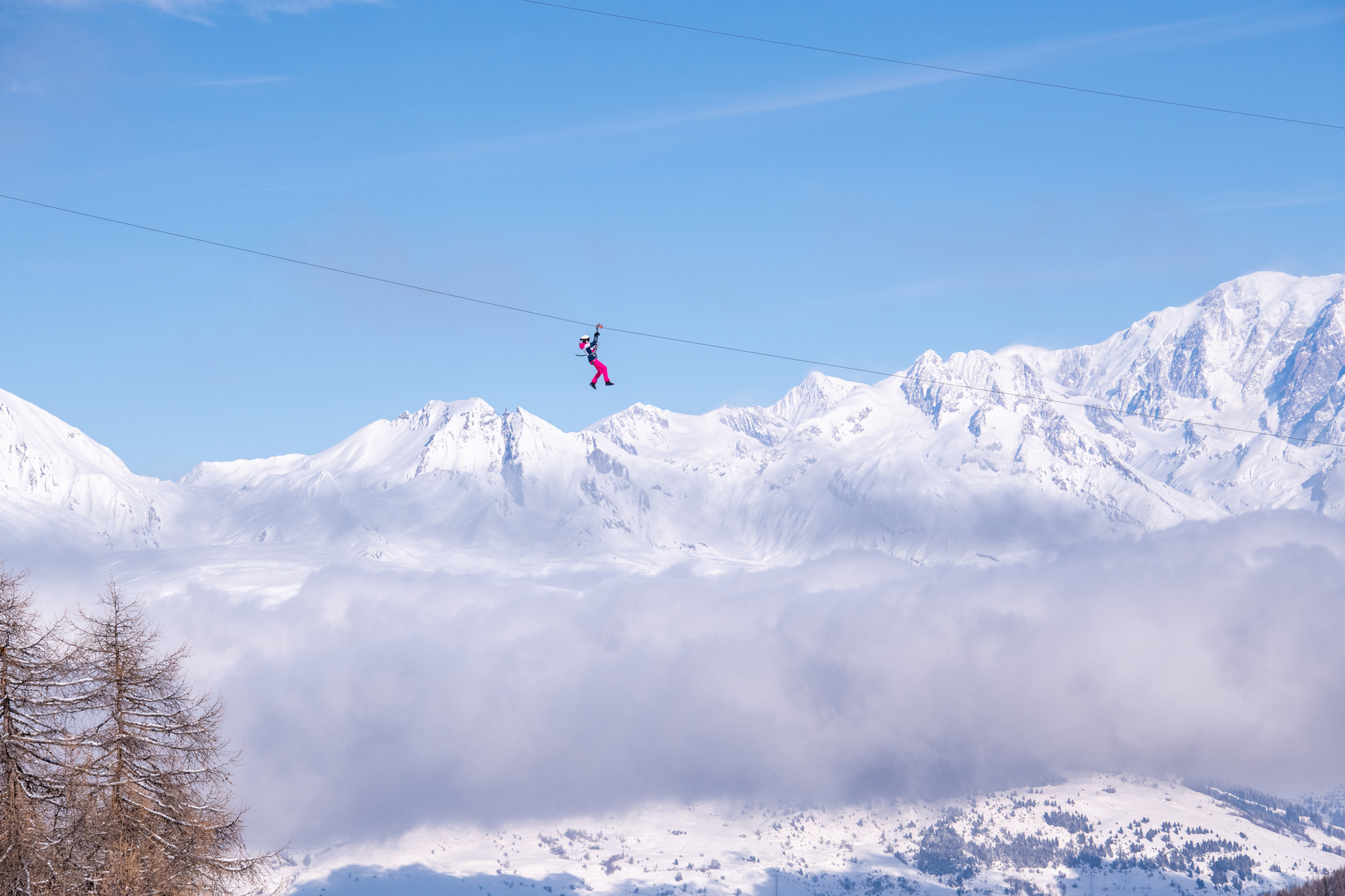 Super tyrolienne à La Plagne - jnj photos